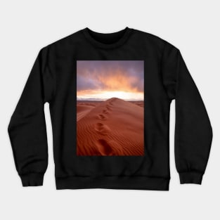 Sahara desert near Merzouga, Morocco at sunset Crewneck Sweatshirt